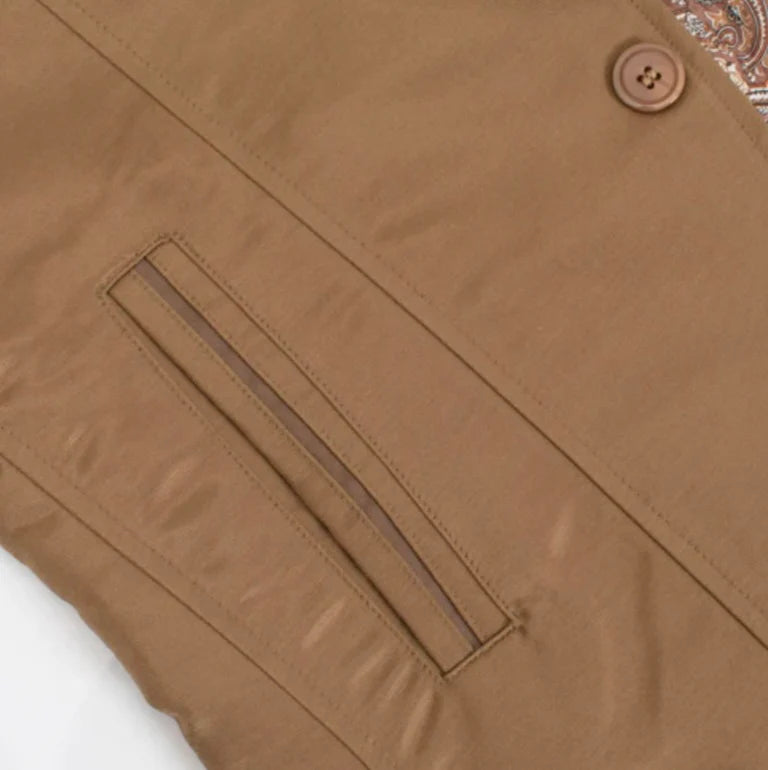 Men's Western Camel Blazer Slim Fit Shiny Finish Sport Coat for Weddings, Parties & Formal Events - 36 Short