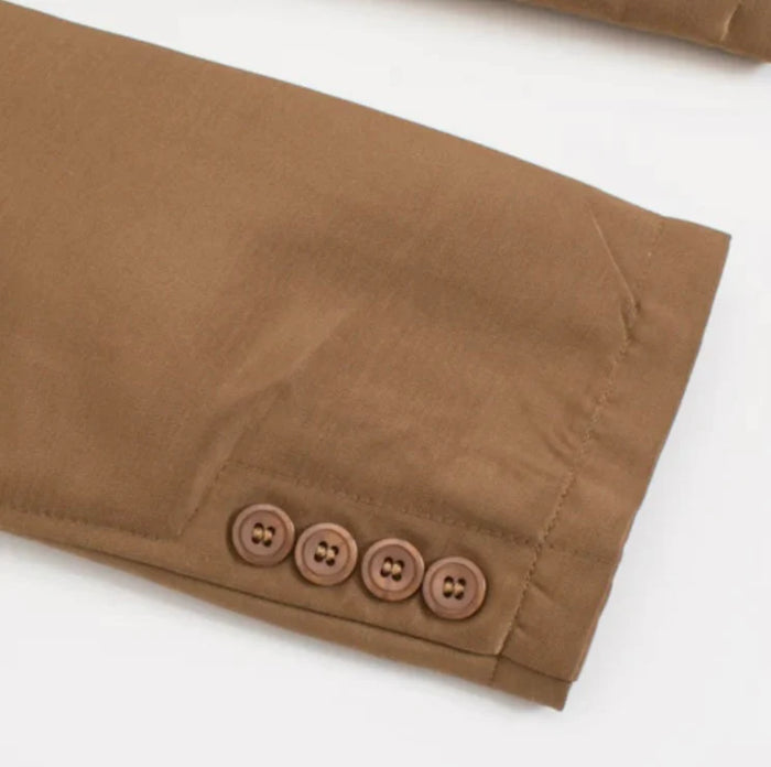 Men's Western Camel Blazer Slim Fit Shiny Finish Sport Coat for Weddings, Parties & Formal Events