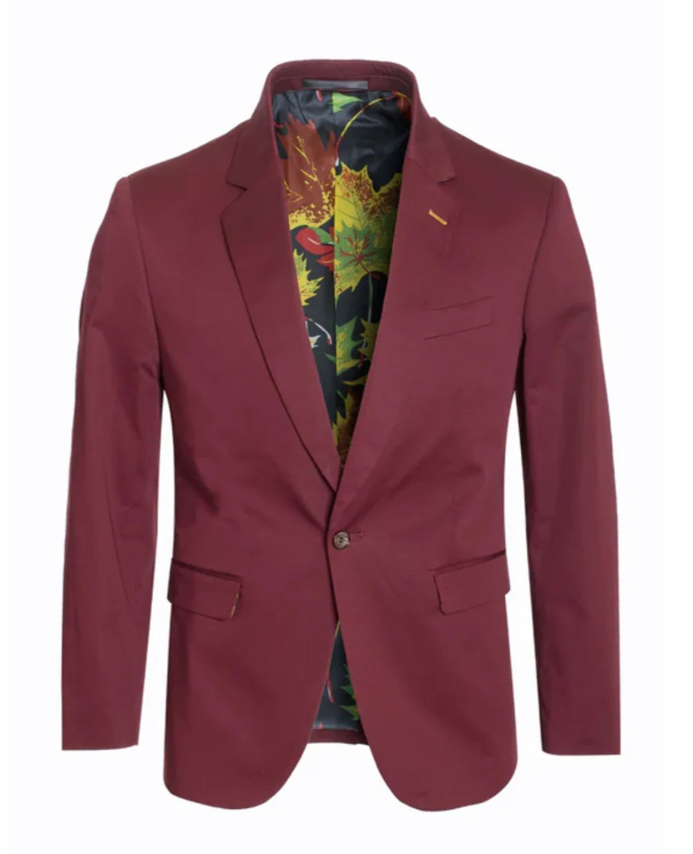 Men's Burgundy Blazer Slim Fit Sport Coat for Weddings, Proms & Special Occasions - 36 Short