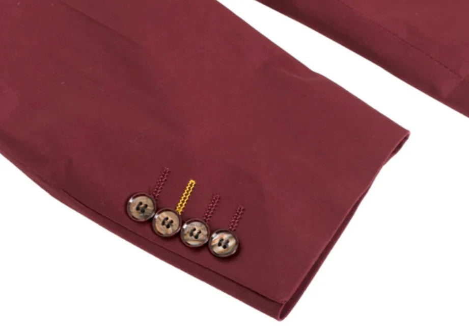 Men's Burgundy Blazer Slim Fit Sport Coat for Weddings, Proms & Special Occasions - 36 Short