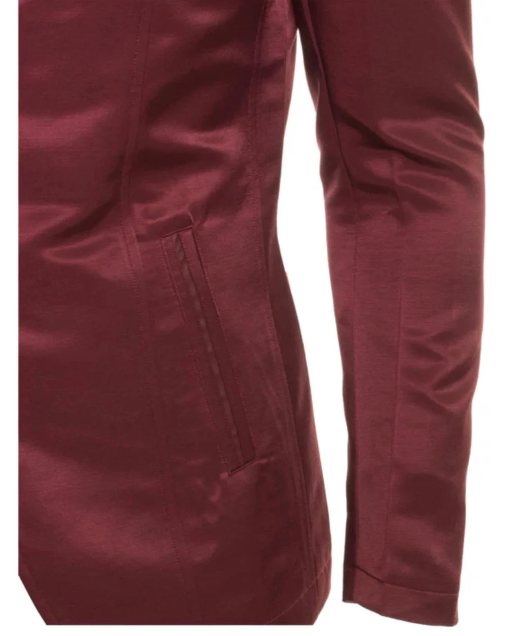 Men's Western Burgundy Blazer Slim Fit Shiny Finish Sport Coat for Weddings & Special Events - 36 Short