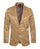 Men's Western Khaki Blazer Slim Fit Shiny Finish Beige Sport Coat for Weddings & Formal Events