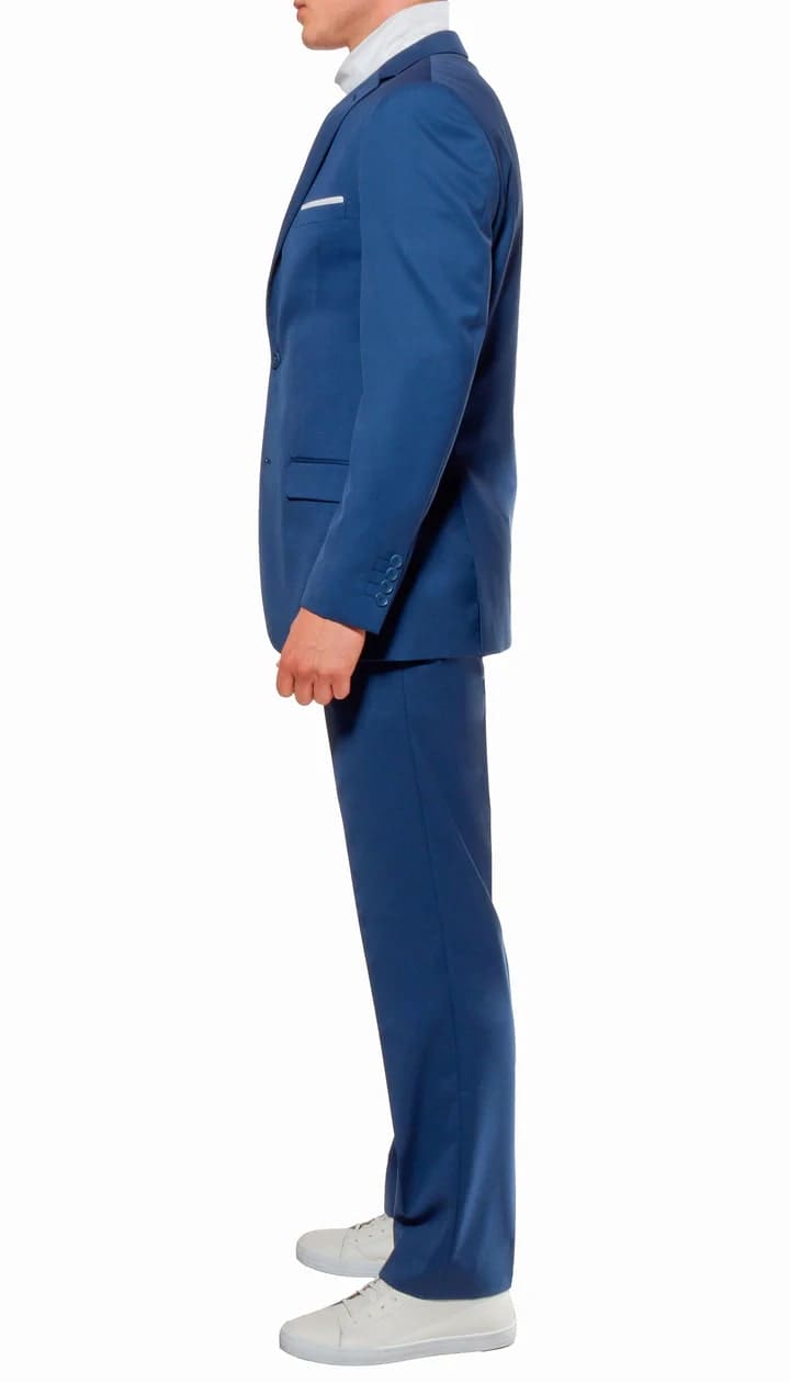 Ferrecci Mens Savannah Indigo Slim Fit 3 Piece Suit