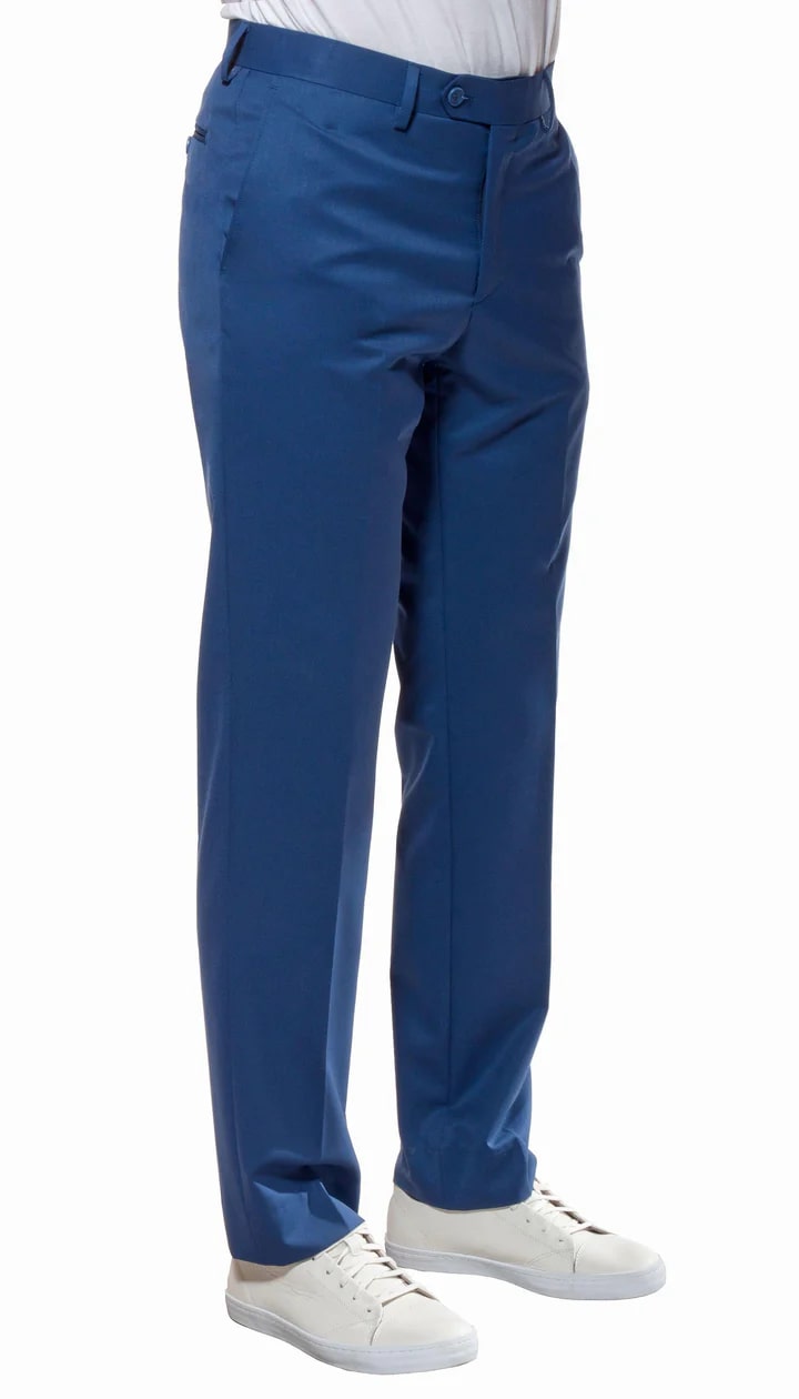 Ferrecci Mens Savannah Indigo Slim Fit 3 Piece Suit - 38 Short Jacket+32 Waist Adjustable 28to34)(Height: 5 4 to5 7 )(Neck  15-16.5)S-M)