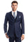 Cheap Priced Suit - Men's Two Button Slim Fit Basic Vested Wedding Navy/Blue Suit
