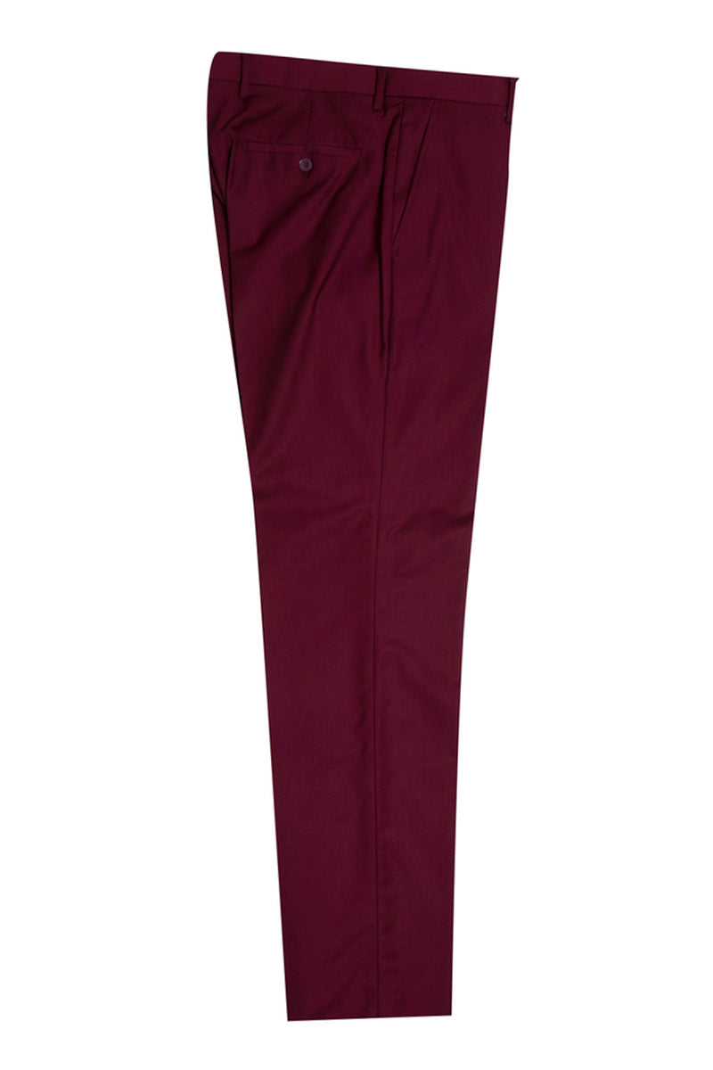 "Mens Stacy Adams Suit - Stacy Adams Suit Men's Vested Shawl Lapel Tuxedo - One Button, Burgundy" - 34 Regular