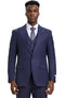 Men's Stacy Adams Vested One Button Wide Peak Lapel Windowpane Plaid purple Suit in Eggplant