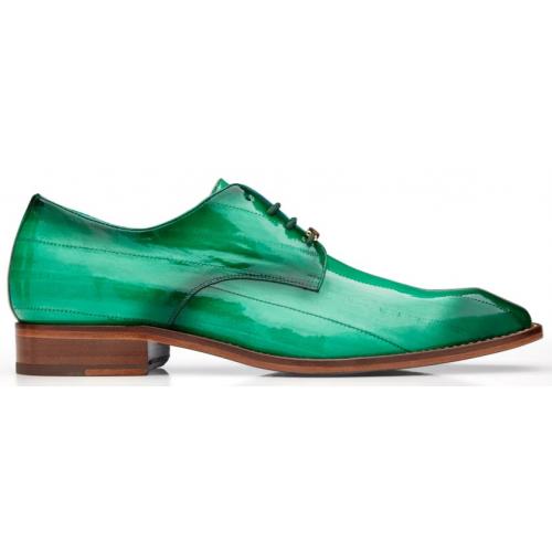 Belvedere Italo Antique Mint Green Genuine Eel Shoes - 6