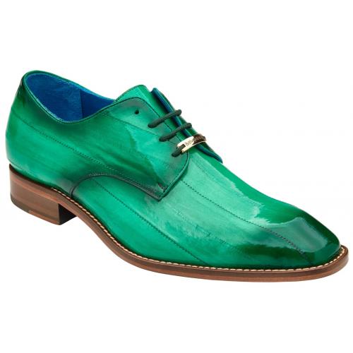 Belvedere Italo Antique Mint Green Genuine Eel Shoes - 6