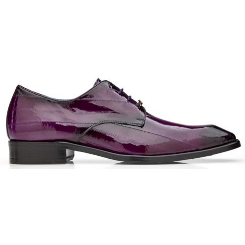 Belvedere Italo Antique Purple Genuine Eel Shoes - 6