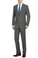 "Grey Windowpane Plaid Men's Two Button Classic Fit Suit"