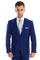 Cheap Priced Suit- Men's Basic 2 Button Slim Fit Wedding Indigo Suit
