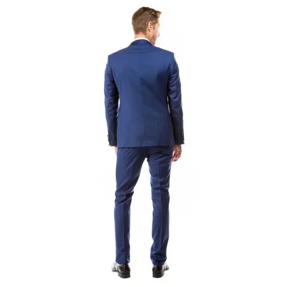 Mens Indigo Tuxedo 2Pc Hybrid Fit By Sean Alexander - 38 Short Jacket+32 Waist Adjustable 28to34)(Height: 5 4 to5 7 )(Neck  15-16.5)S-M)