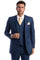 Cheap priced Suit- Men's Vested Two Button Solid Color Wedding & Business Indigo Blue Suit