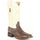 Men's Ivory/Brown Genuine Smooth Caiman Handmade Dress Cowboy Boot Cheap Priced For Sale Online