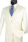 Cheap Priced Suit  - Mens Basic 2 Button Vested Slim Fit Ivory Suit off white