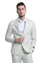 Cheap Priced Suit - Men's Two Button Peak Lapel Summer Linen Style Beach Wedding Ivory Off White Suit