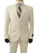 Men Slim Fit 2 Piece Lucci Fitted Ivory Suit