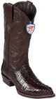 Wild West J-Toe Brown Caiman ~ World Best Alligator ~ Gator Skin Tail Cowboy Boots