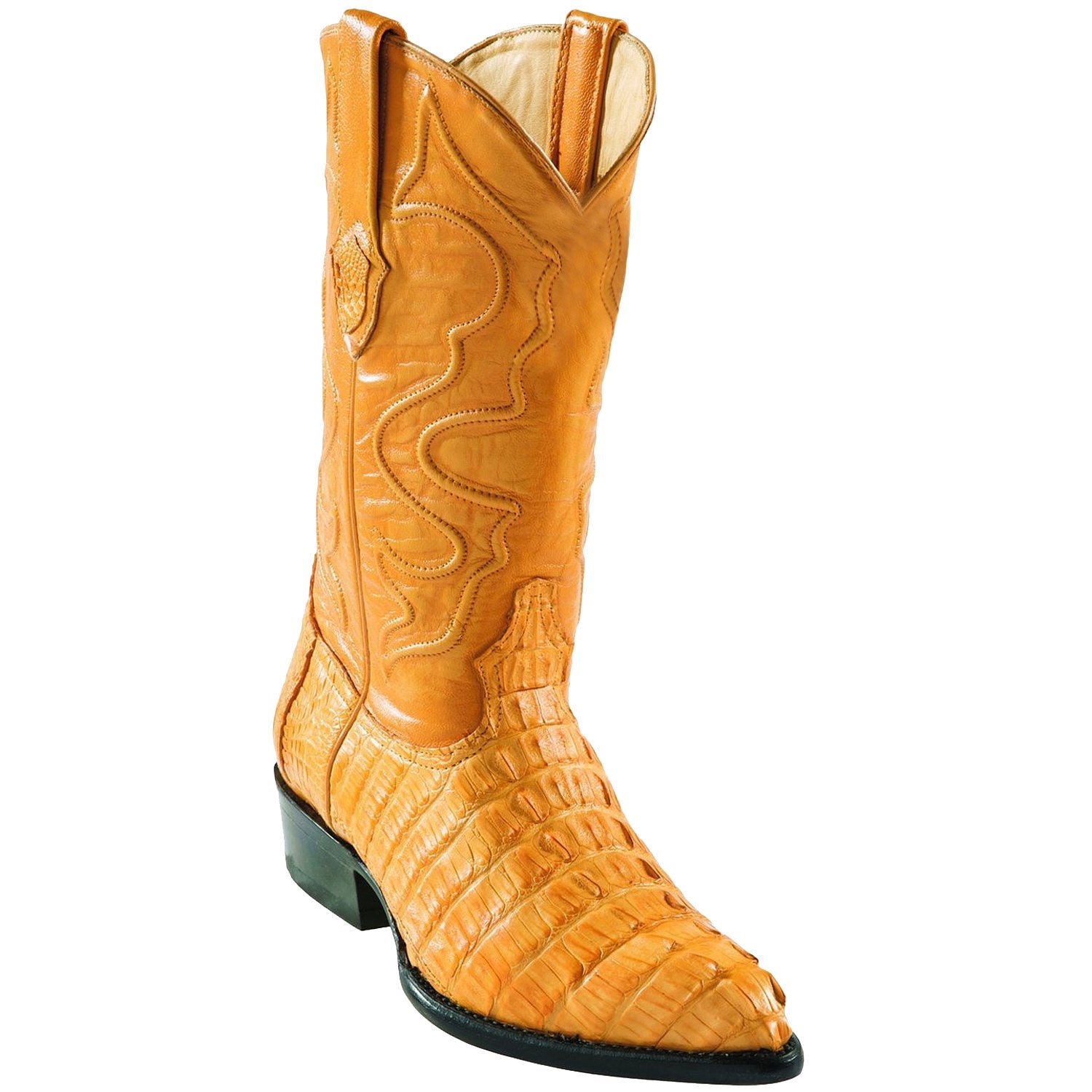 Wild West J-Toe Buttercup Caiman ~ World Best Alligator ~ Gator Skin Tail Cowboy Boots - 6EE