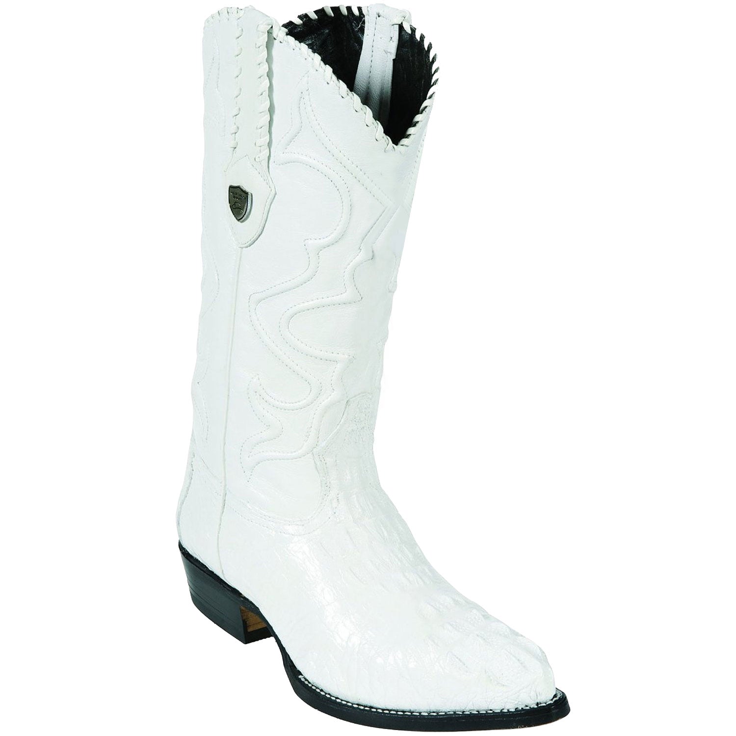 J-Toe White Caiman ~ World Best Alligator ~ Gator Skin Tail Cowboy Boots - 6