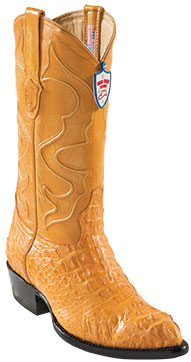 Wild West Buttercup J-Toe Caiman ~ World Best Alligator ~ Gator Skin  Hornback Cowboy Boots - 6EE