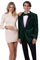 Hunter Green Studded Velvet Tuxedo Jacket for Men Prom and Wedding