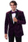 Mens Designer Purple Velvet Studded Tuxedo Jacket Formal Prom and Wedding Wear