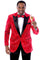 Mens Red Velvet Studded Prom Tuxedo Jacket Wedding and Formal Wear