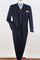 "Classic Fit Men's 2 Button Vested Suit with Single Pleated Pant - Navy Blue"