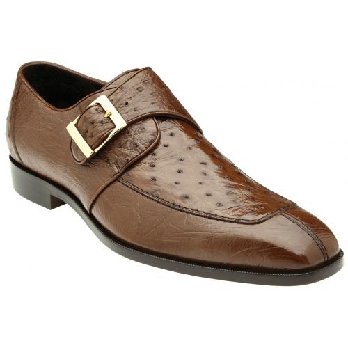 Belvedere Josh  Brown Genuine Ostrich Monk Strap Loafer - 6