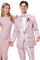 Men's Modern Fit Shawl Lapel Wedding & Prom Tuxedo in Pink Satin Paisley