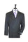 Jet Black Double Breasted 100% Wool Button Closure Overcoats - Mens Topcoat