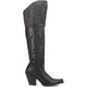 Dan Post Womens Jilted Black 20 Snip Toe Over-the-Knee Zipper Boot