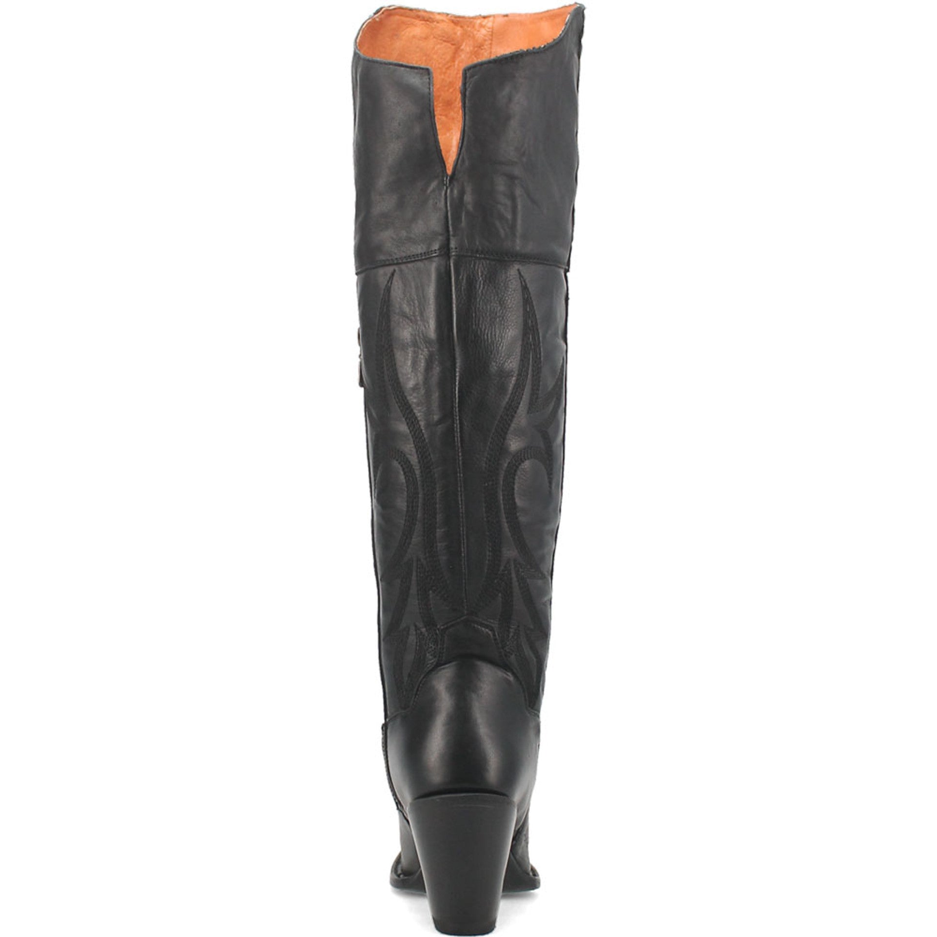 Dan Post Womens Jilted Black 20 Snip Toe Over-the-Knee Zipper Boot - 6M