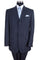 "Classic Fit Men's 3-Button Banker Pinstripe Suit - Navy"