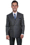 "Mens Stacy Adams Suit - Stacy Adams Suit Men's Double Breasted Charcoal Grey Windowpane Plaid Suit"