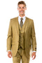 "Sharkskin Men's Hybrid Fit Wedding & Business Suit - Two Button Vested in Oatmeal Tan"