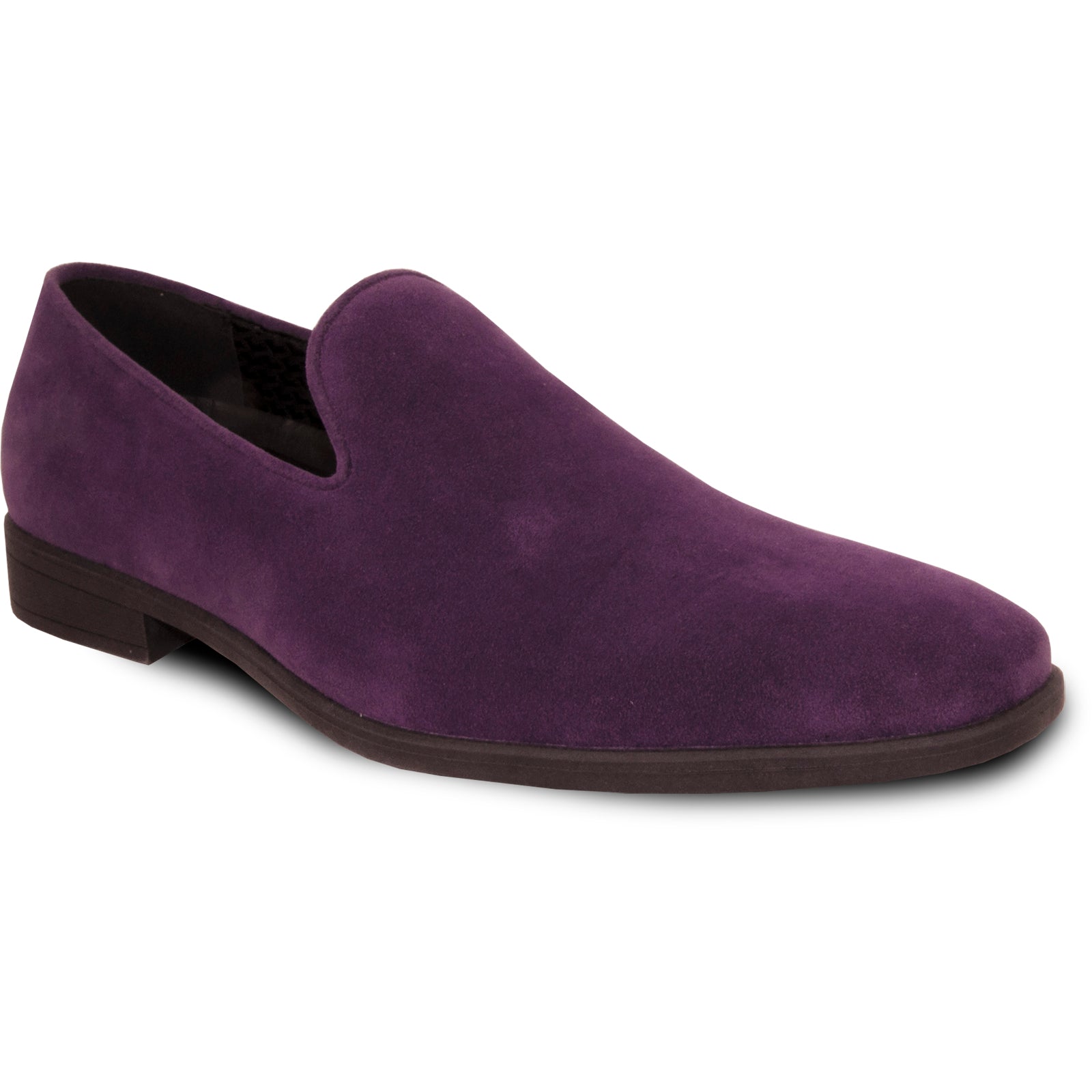 "Vegan Suede Men's Loafer - Purple Dress Shoe for Wedding & Prom"