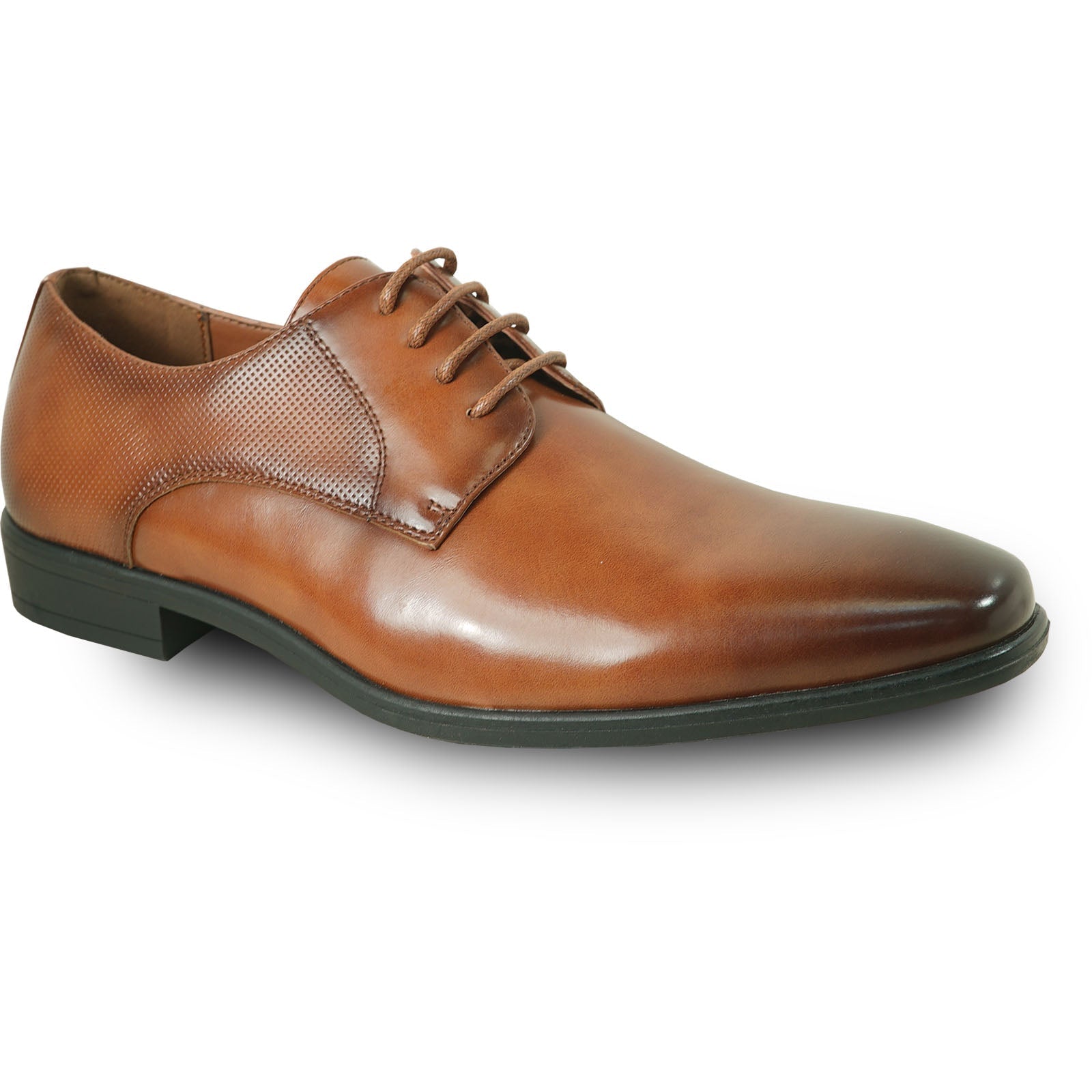 "Antique Plain Toe Oxford Men's Dress Shoe - Lace Up in Cognac"