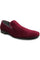 "Burgundy Velvet Tuxedo Loafers - Modern Men's Slip-On Style"