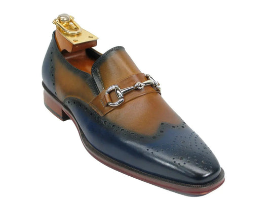 KS261-04 Wholecut Two Tone Buckle Loafer Carrucci