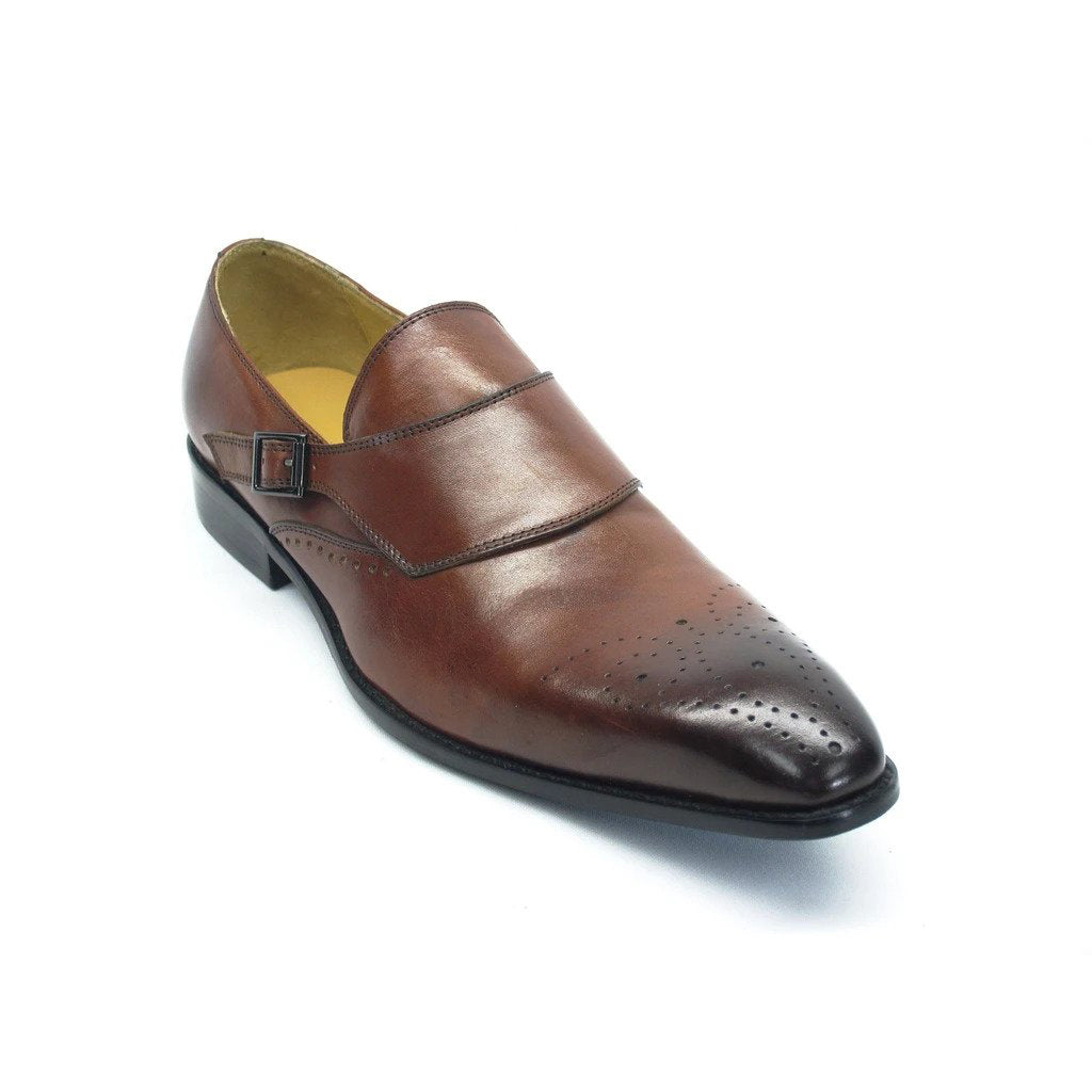 Mens Sole Buckle Loafer in Cognac - 8.5