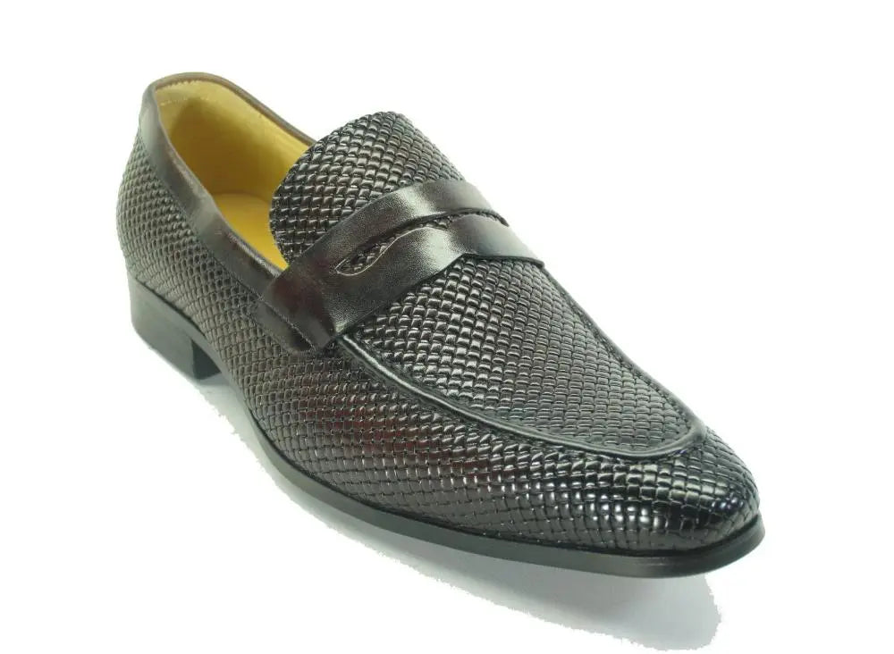 Carrucci KS478-110E Carrucci Burnished Woven Penny Loafer - 7.5