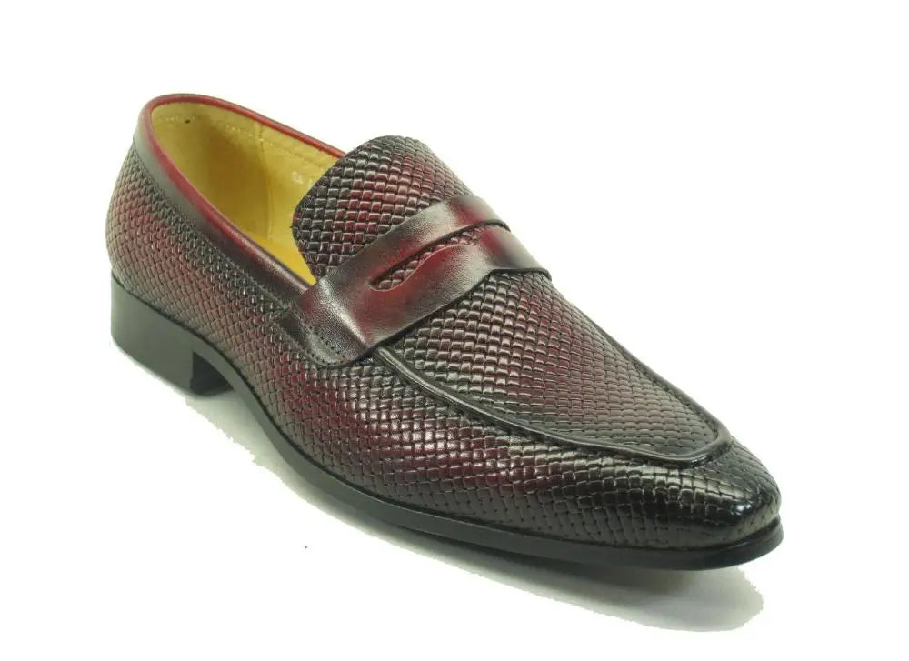 Carrucci KS478-110E Carrucci Burnished Woven Penny Loafer - 7.5