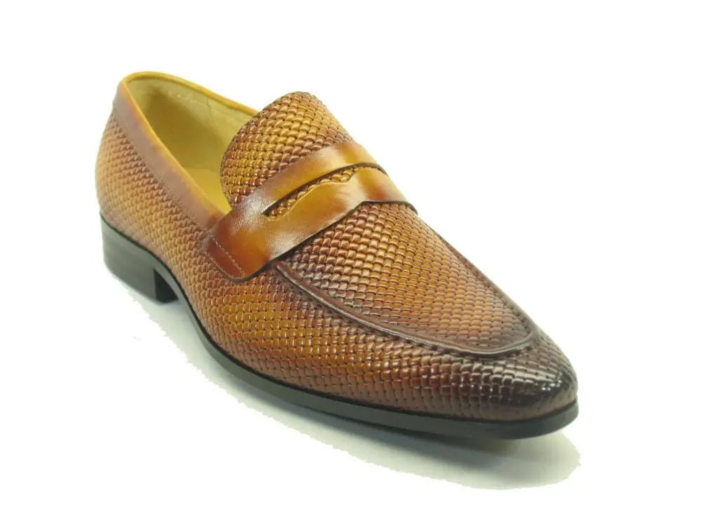 Carrucci KS478-110E Carrucci Burnished Woven Penny Loafer - 7.5