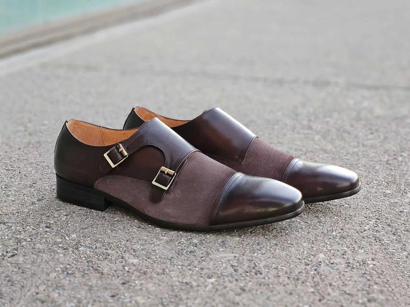 Carrucci Cap Toe Double Monk - 7.5