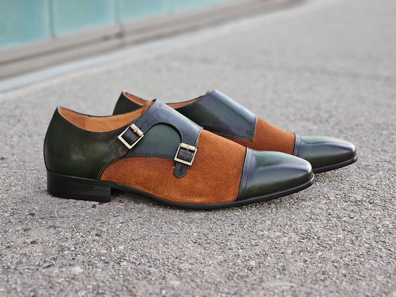 Carrucci Cap Toe Double Monk - 7.5
