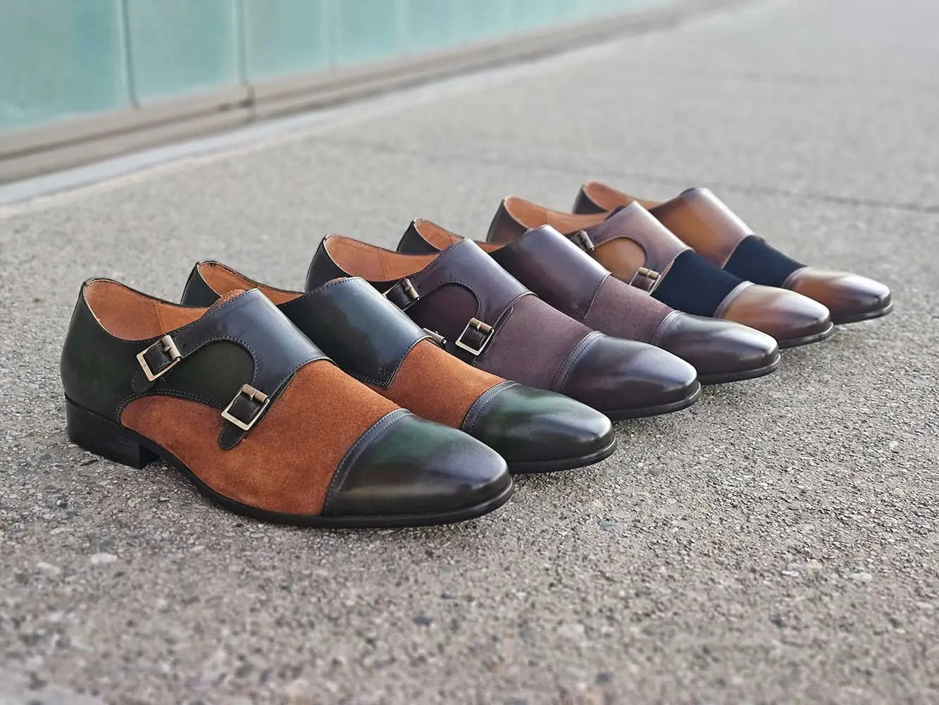 Carrucci Cap Toe Double Monk - 7.5