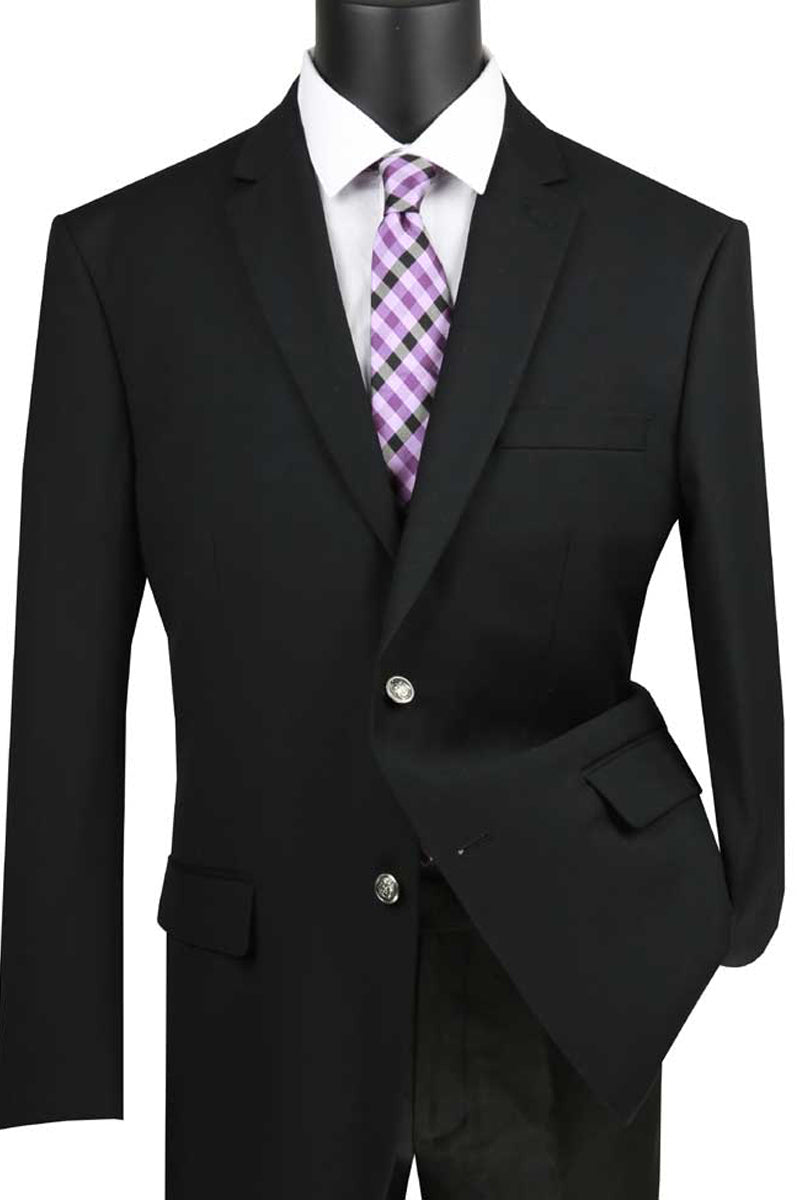 Mens Classic Wool Feel Blazer Sports Coat in Black - 36 Short